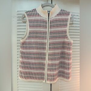 Soft Pink & Gray Sweater Vest